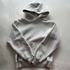 Aritzia TNA Sweatfleece Cozy Fleece Perfect Hoodie Heather Cloud White 2XS
